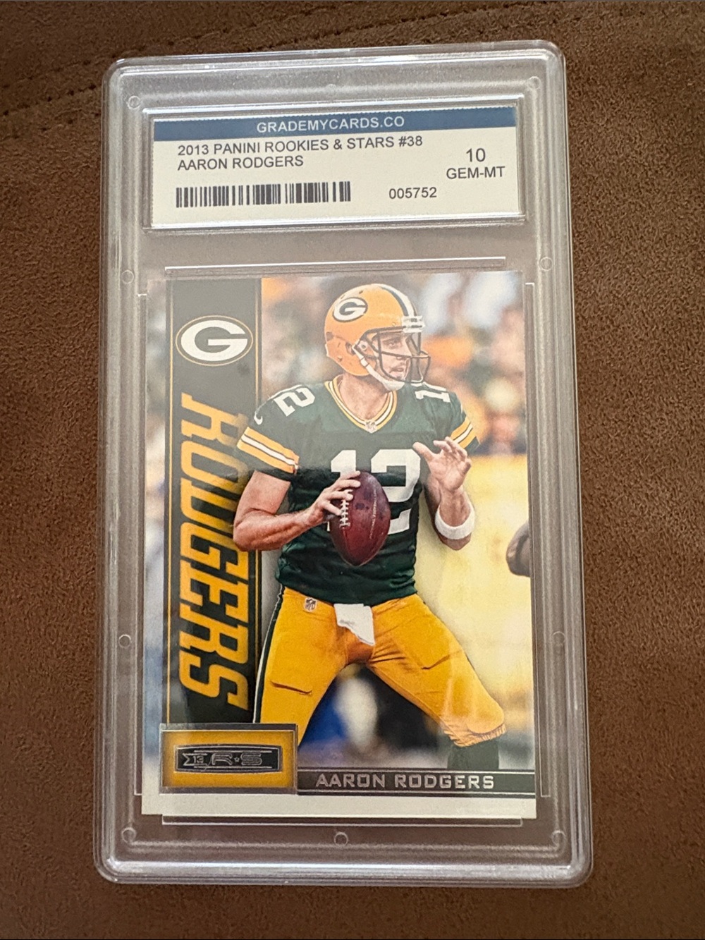 2013 Panini Aaron Rodgers Card - Green & Gold